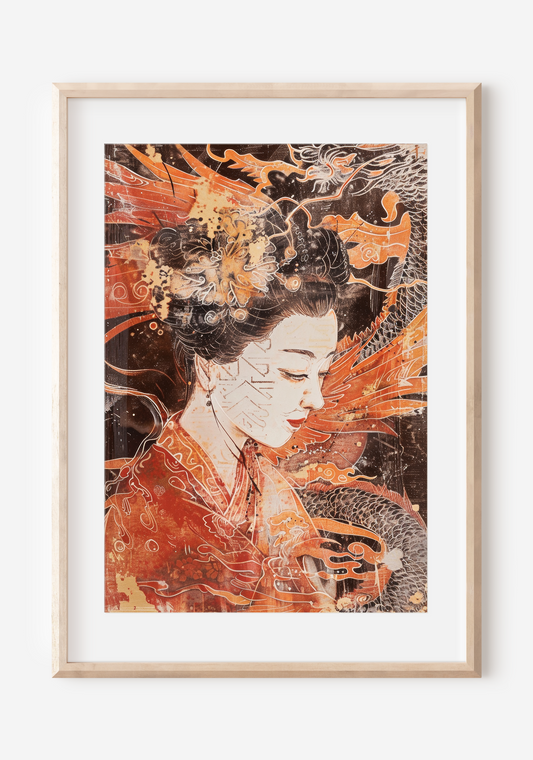 Mystic Elegance: A Journey through Traditional Asian Art | Japanese Wall Art Print