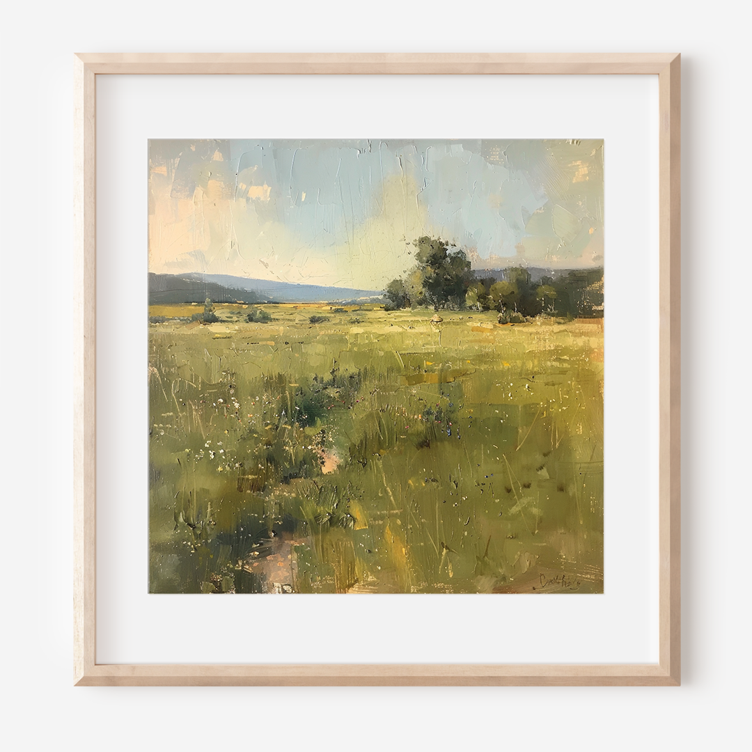 Tranquil Landscape: Nature’s Serenity | Painting Wall Art Print