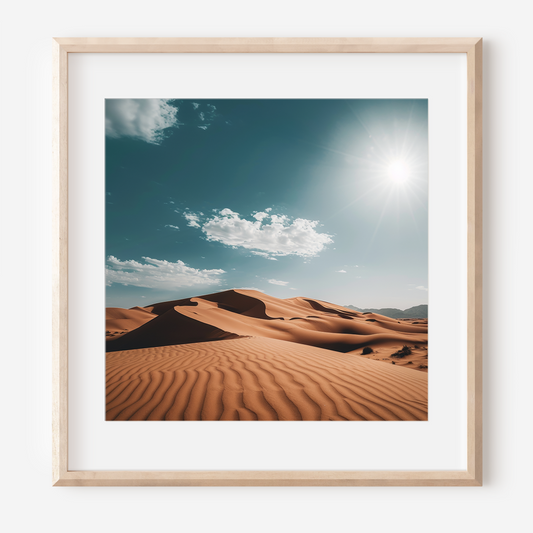 Majestic Desert Landscape: Under the Bright Sun | Photography Wall Art Print